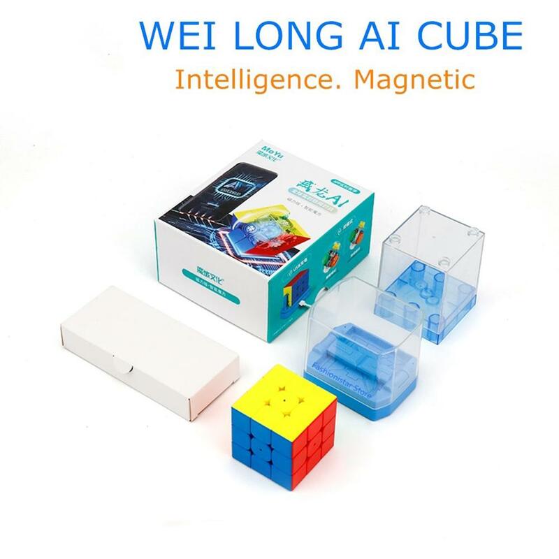 Moyu weilong 3x3x3 cubo de velocidade magnética profissional cubo mágico inteligência ai cubo jogo de quebra-cabeça cubo