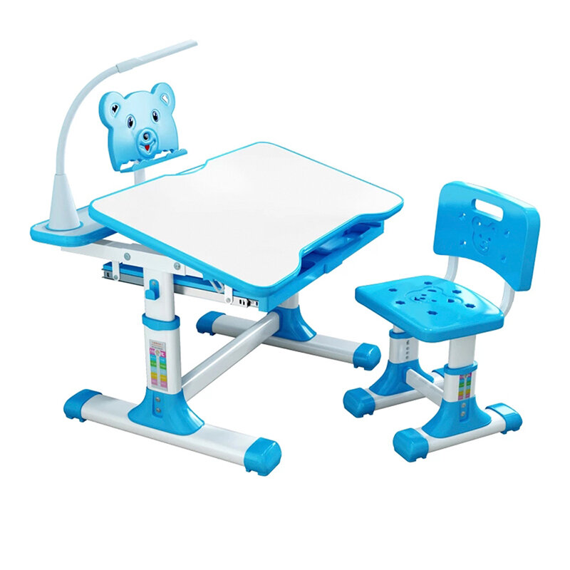 Ensemble bureau et chaise multifonctions pour enfants, Table d'étude ergonomique et réglable pour écoliers, bureau combiné