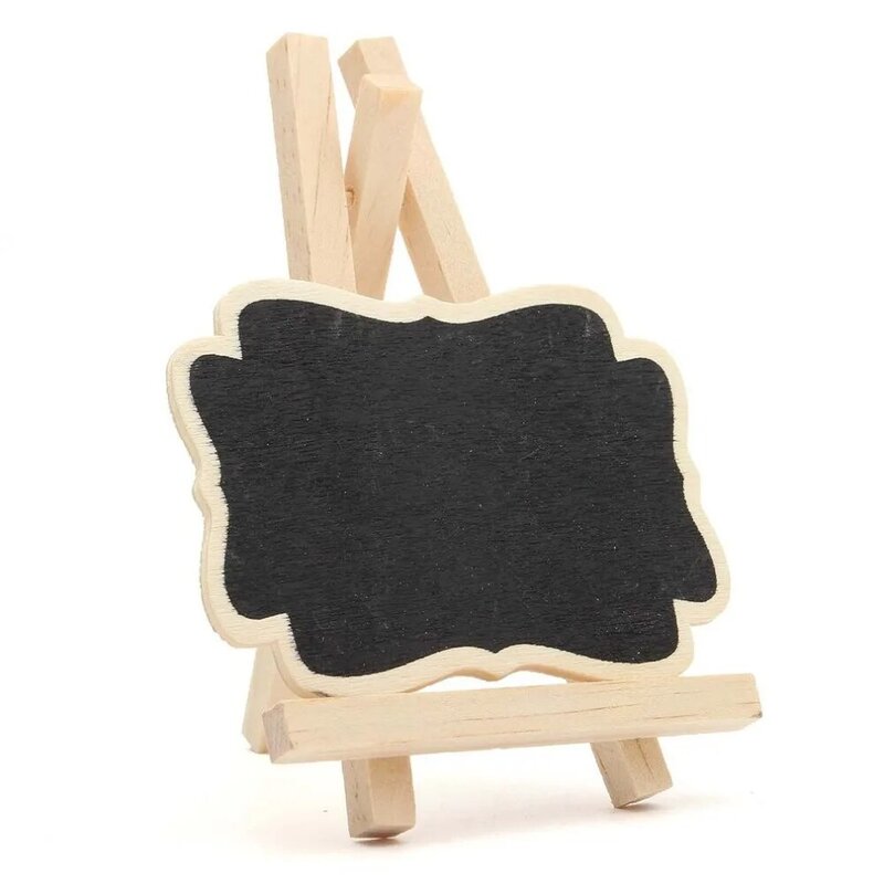 10 PCS/Set Wooden Blackboard Universal Message Board Mini Chalkboard Portable Wedding Party Decor Decorative Parts