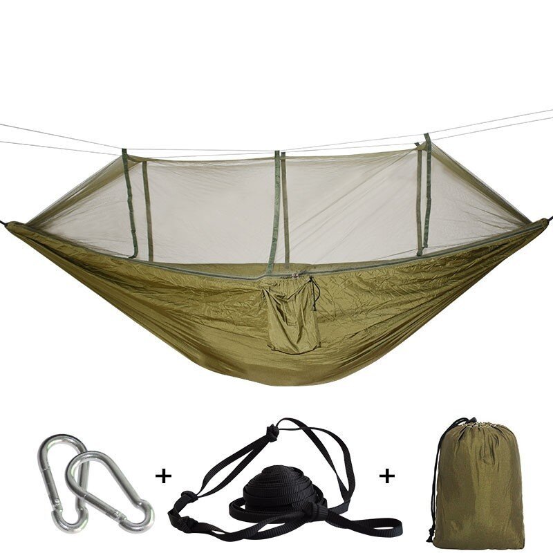 Сверхлегкий гамак для путешествий со встроенной москитной сеткой, прочный портативный подвесной стул, сетчатая дышащая подвесная кровать