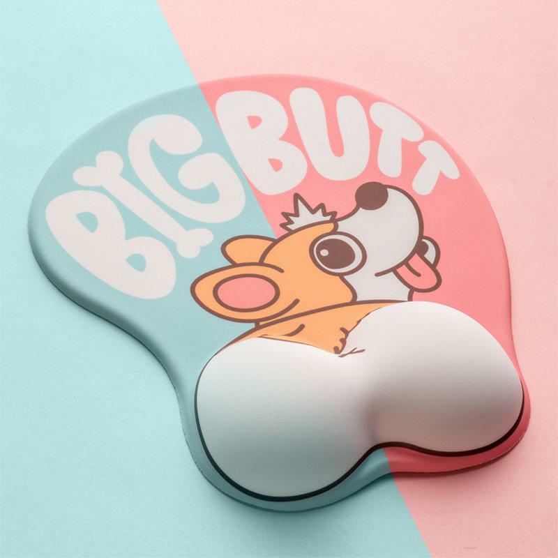 Corgi Mouse Pad Wrist Support Cartoon Personality Creative Girl Office Thickened Mouse Pad