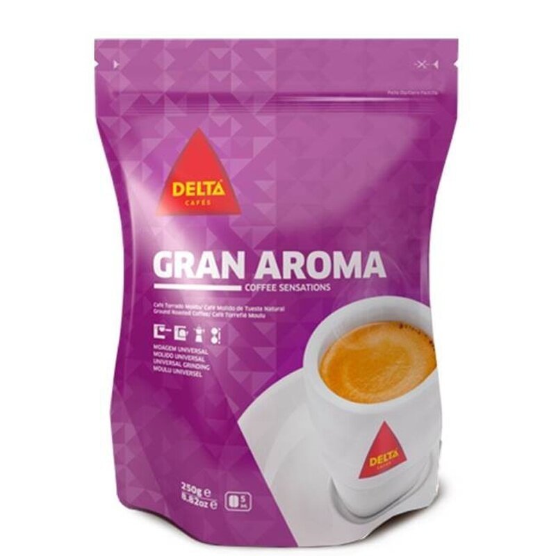 Ótimo aroma moído café 250 gr. Delta