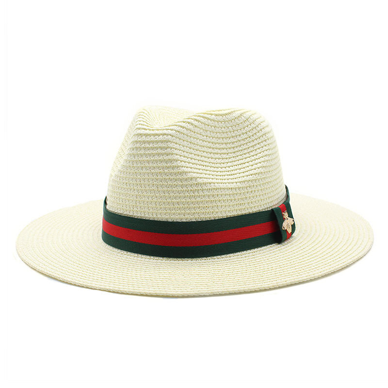 جديد مصمم قبعة الشمس عادية للرجال النساء أنيقة الكنيسة القبعات بنما قبعات الشاطئ في الهواء الطلق قبعة صيفية من القش بالجملة دروبشيبينغ