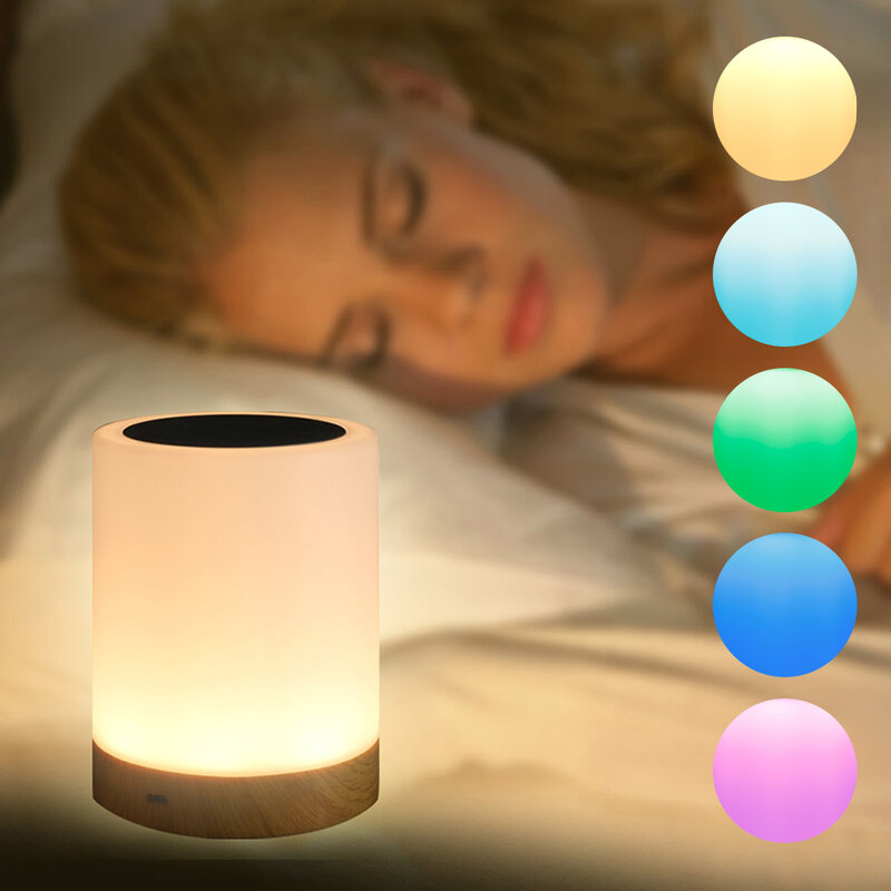 Inteligente lâmpada de cabeceira led candeeiro de mesa cama criativa luz para o quarto cabeceira lampe cama luzes da noite presente para crianças aniversário