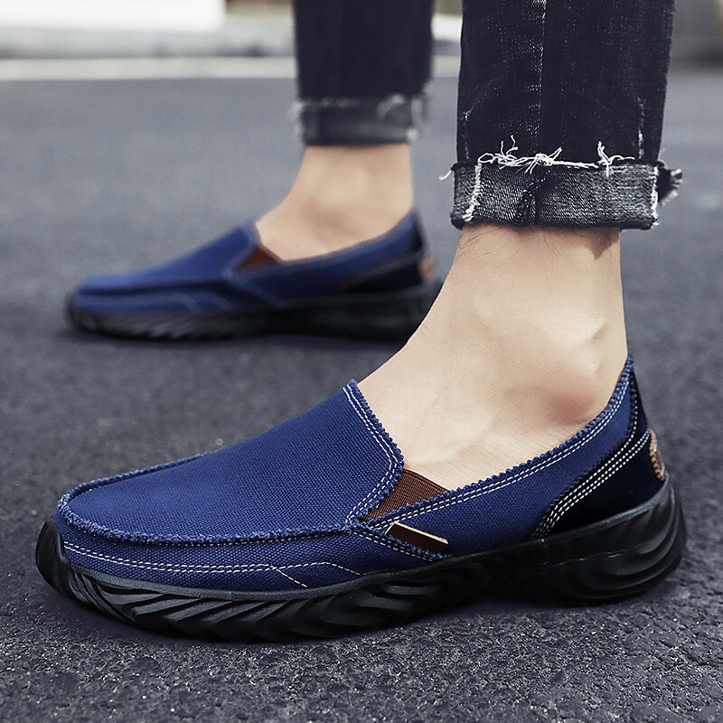 2021 verão novos sapatos de lona do barco dos homens ao ar livre deslizamento conversível em loafer moda casual plana antiderrapante sapatos de plataforma tamanho grande 48