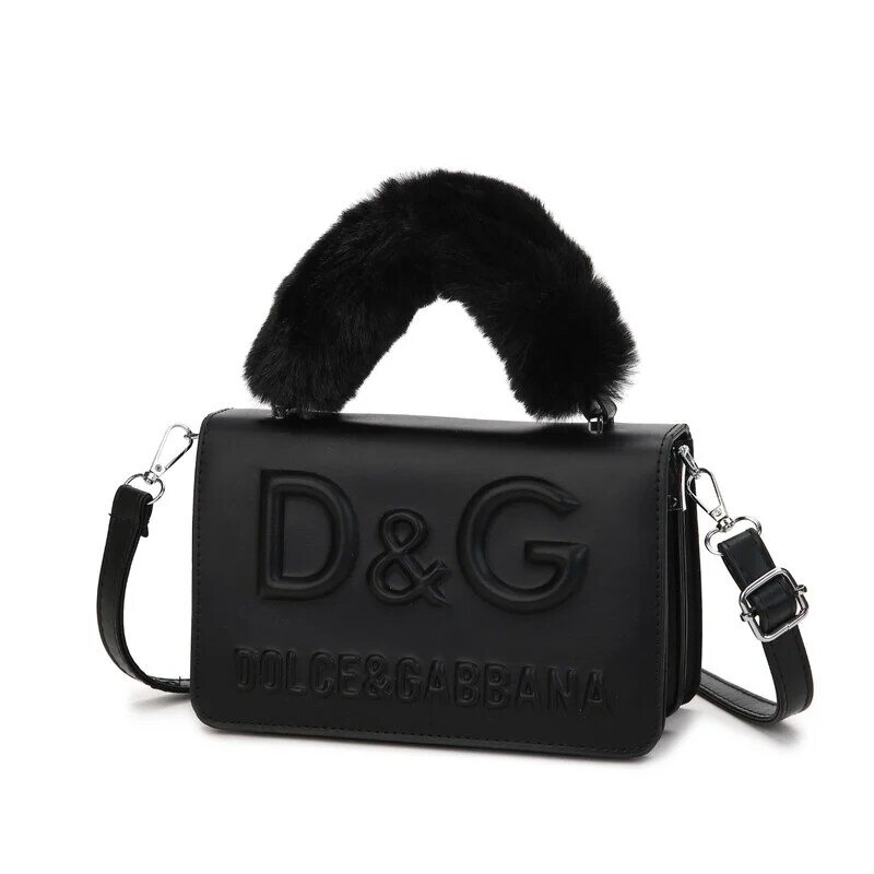 Новинка 2021, женская сумка, модная плюшевая ручная маленькая квадратная сумка, сумка на одно плечо, модная женская сумка-мессенджер с тиснени...