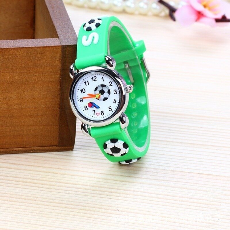 Moda gorącym stylu gwizdek piłkarski dla dzieci 3D galaretowy zegarek uczniowie podstawowej silikonowy zegarek na rękę