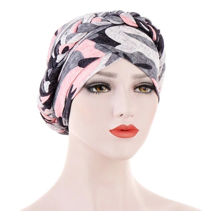 Print Muslim Turban Bonnet for Women Islamic Inner Hijab Caps Arab Wrap Head Hijabs Femme Musulman Turbante Mujer turban