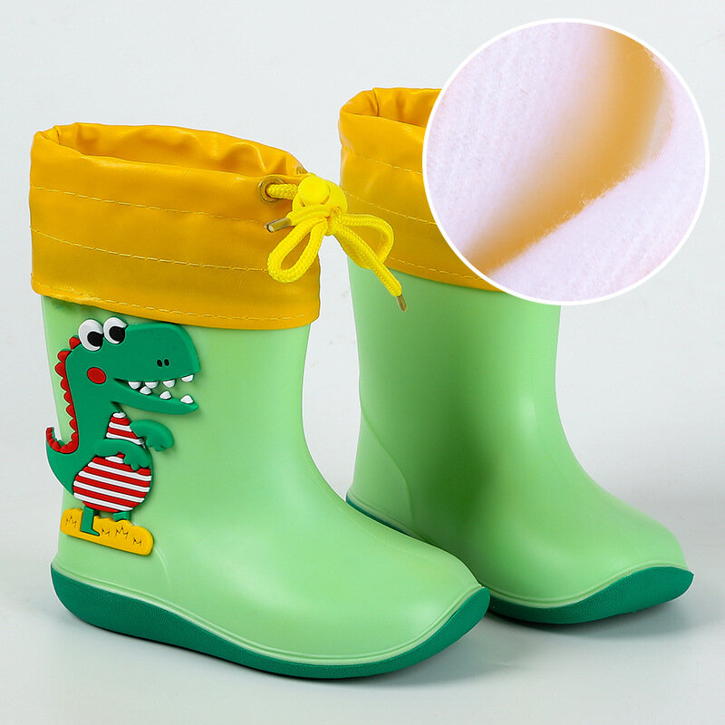 Резиновые сапоги для мальчиков и девочек, Классическая Водонепроницаемая детская обувь, резиновые сапоги, сапоги от дождя из ПВХ