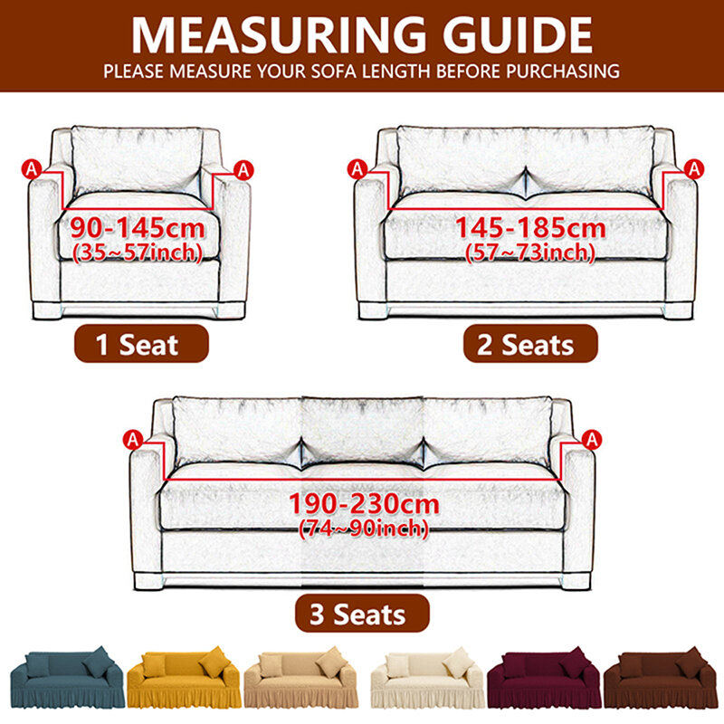 Funda de sofá elástica con patrón de rayas,Seersucker,para sala de estar,1234 asientos #Color 10 
