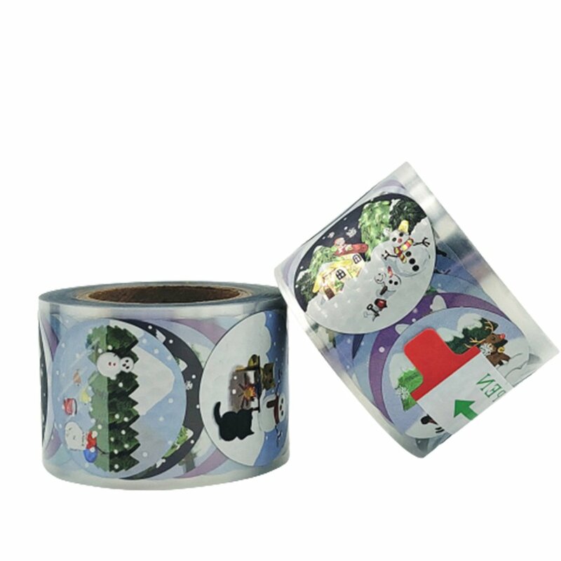 Design exclusivo de alta qualidade glitter natal adesivo papai noel decoração do feriado etiqueta etiquetas requintadas