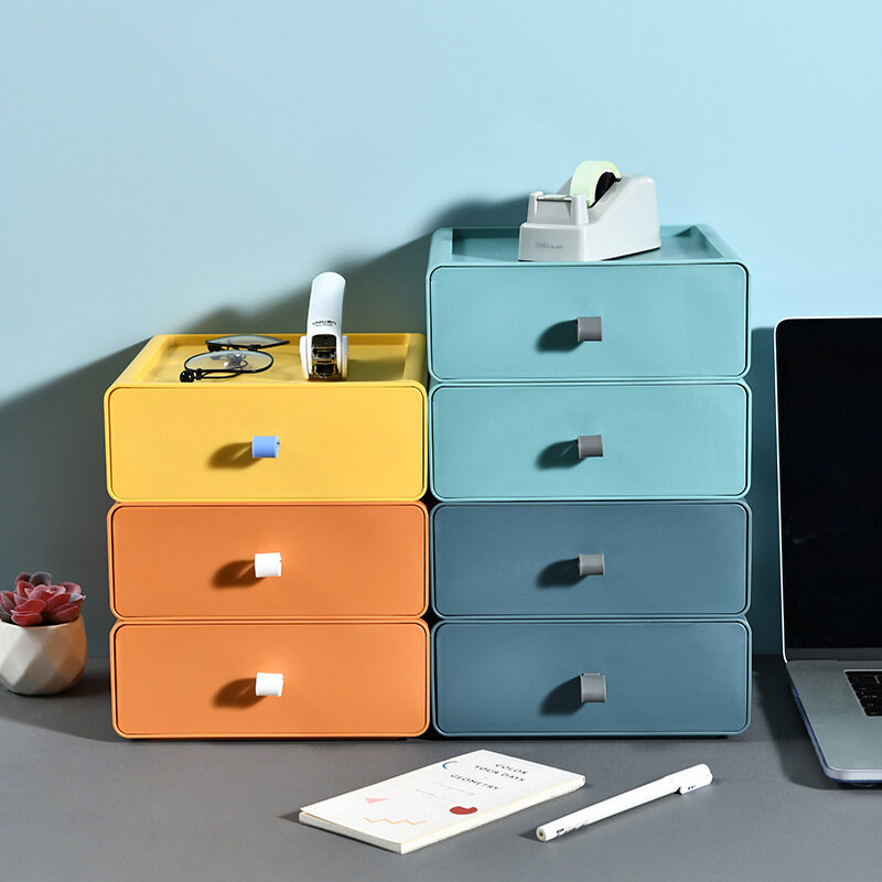 Caixa organizadora e de gavetas para escritório, para guardar artigos de papelaria