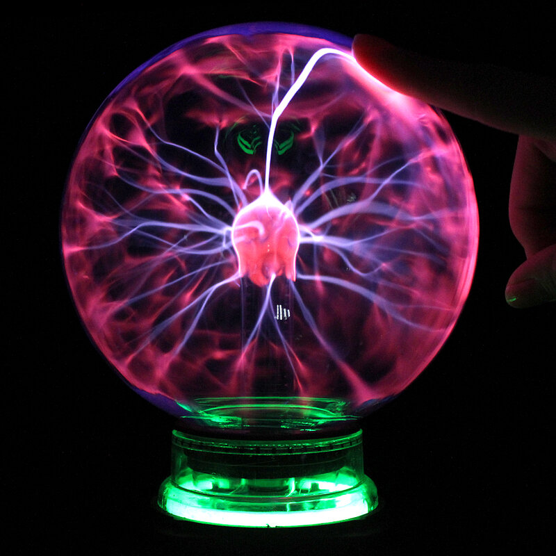 Novidade vidro magia plasma bola luz 3 4 5 6 polegada luzes de mesa esfera nightlight crianças presente para o ano novo magia plasma noite lâmpada