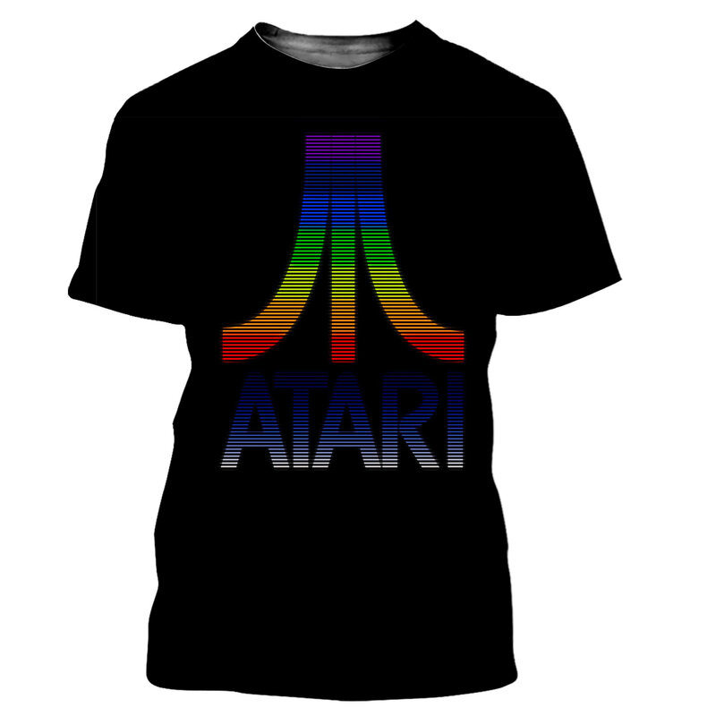 T-shirt unisexe imprimé Atari 3D pour hommes et femmes, décontracté, Style Harajuku, Cool, Hip Hop, Streetwear, surdimensionné