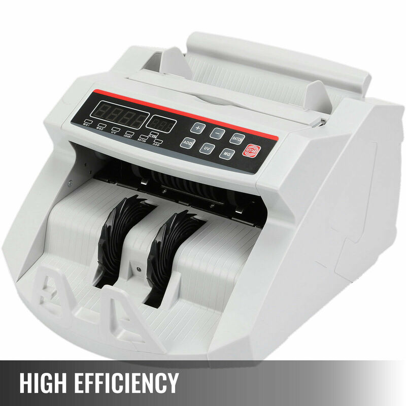 VEVOR المال مكتب فوترة 1000 PCS/min 80 واط عملة النقدية آلة العد الأشعة فوق البنفسجية MG كشف المزيفة مع شاشة LED