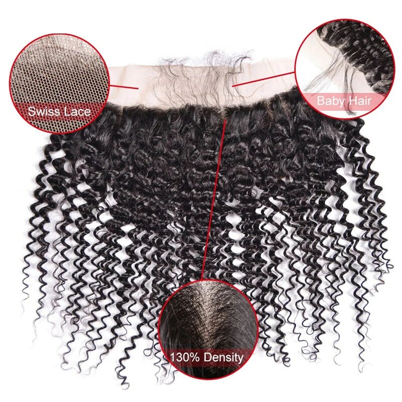 13x4 fechamento do laço apenas remy 100% cabelo humano jerry encaracolado fechamento do laço encaracolado pré arrancado remy para as mulheres