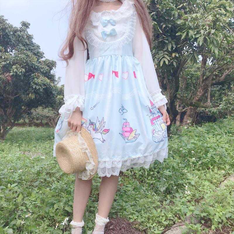 Gotycka sukienka w stylu Vintage Lolita japońska szkoła księżniczka z pałacu koronkowa wspaniała sukienka Lolita słodka Lolita Vestidos