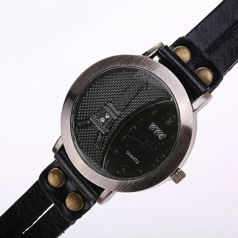 CCQ reloj de pulsera de cuero de vaca de lujo de la mejor marca, reloj de pulsera para hombre y mujer, reloj de cuarzo para mujer, reloj de regalo para mujer Q