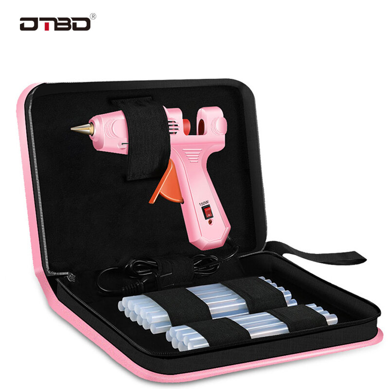 Dtbd-mini pistola de cola quente profissional, 70w, 150w, 280w, conjunto com bastões e bolsa para reparo, ferramentas elétricas para diy