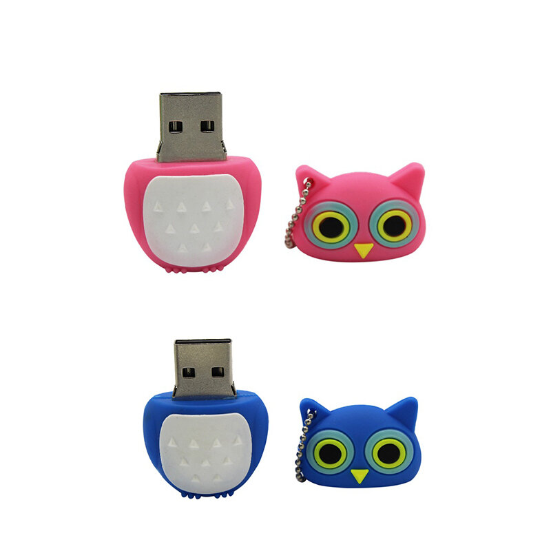 Pendrive USB flash de 4gb, 8GB, 16gb y 32gb, tarjeta de memoria de búho de 128gb con dibujos animados, regalo creativo