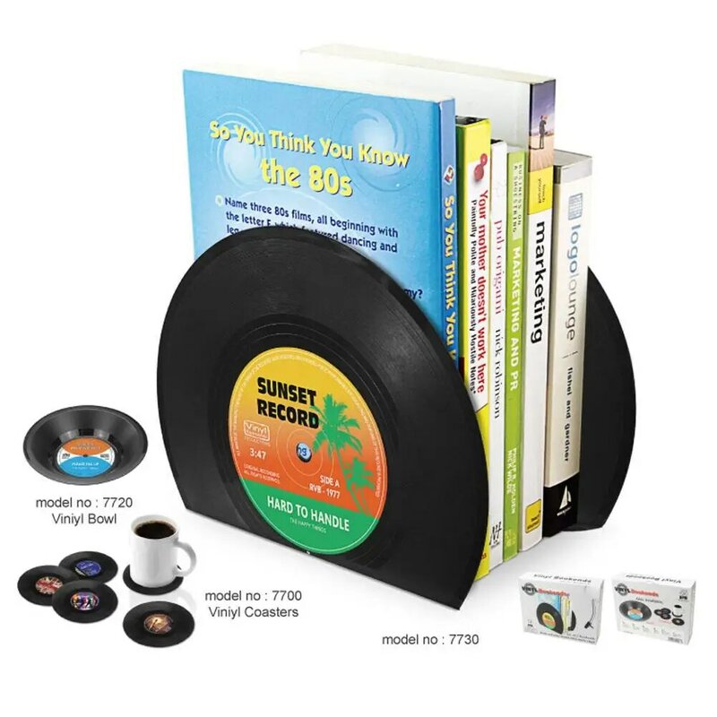 2 stücke Kreative Vinyl Record Geformt Buch Regale Halter Schule Büro Geschenke