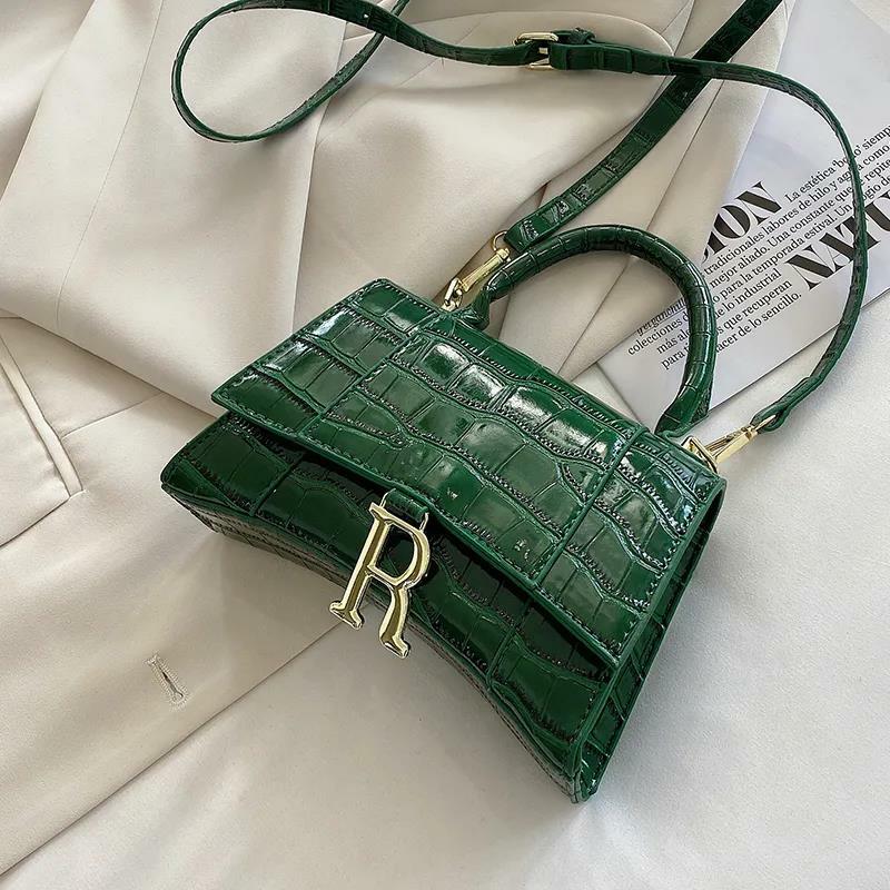 Women's Handbags Crocodile Print Metal Letter Luxury Leather Shoulder Bag Wholesale 2021 Fashion Female Crossbody Bags