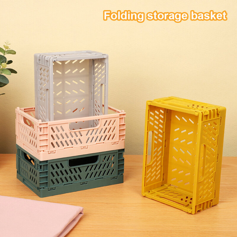 2021 New Office Desk Simple Folding Storage Basket Home Artifact Storage Basket Sundries Toy Snack Box  for Stationery School