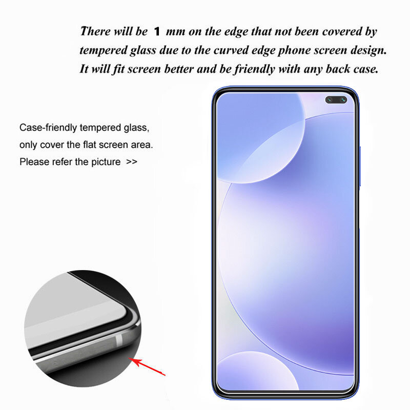 2PCS For Xiaomi Poco X2 Glass For Xiaomi Poco X2 Tempered Glass Screen Protector Protective Glass For Xiaomi Poco X2 Phone Film