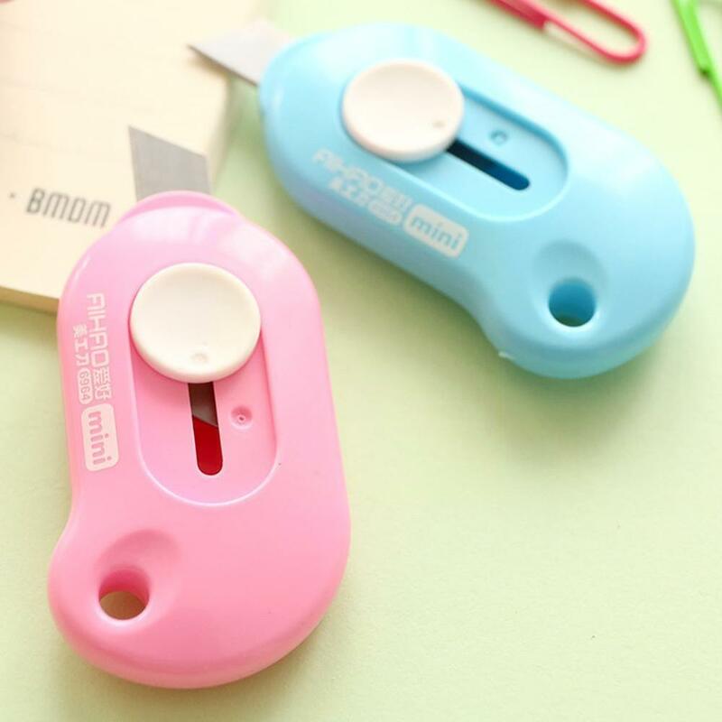 1pcs Lovely Color Mini Portable Utility Knife Paper Stationery Paper Blade Papelaria Office Escolar Cutting G6k5