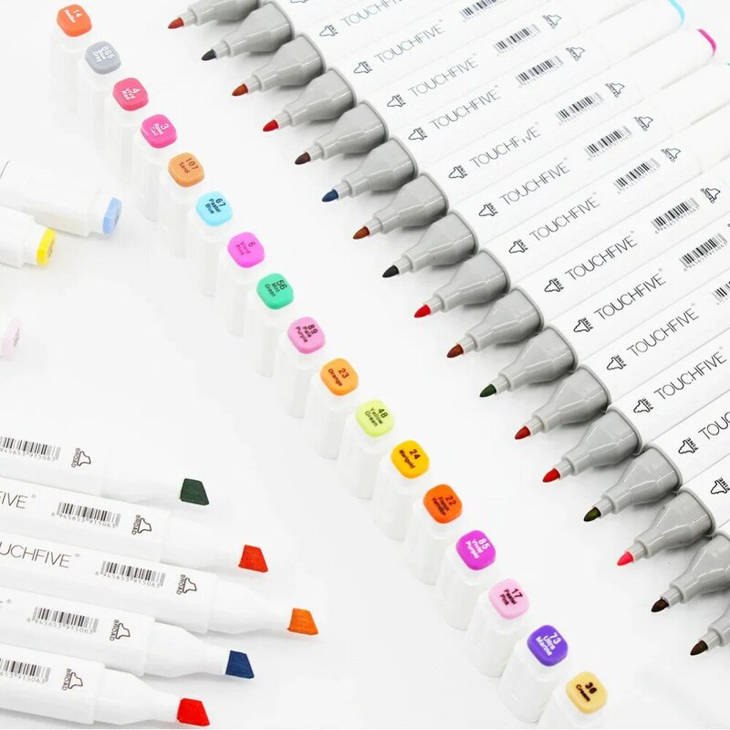 12 36 48 60 قطعة أقلام تلوين s اللون رسم أقلام تلوين قلم تحديد نصائح مزدوجة أقلام الكحول للفنان مانغا علامات الفن اللوازم المدرسية