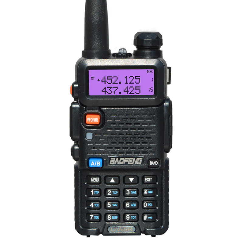 BaoFeng Walkie Talkie UV-5R Versi Upgrade Radio Cb Dua Arah Baofeng Uv5r 128CH 5W VHF UHF 136-174Mhz & 400-520Mhz