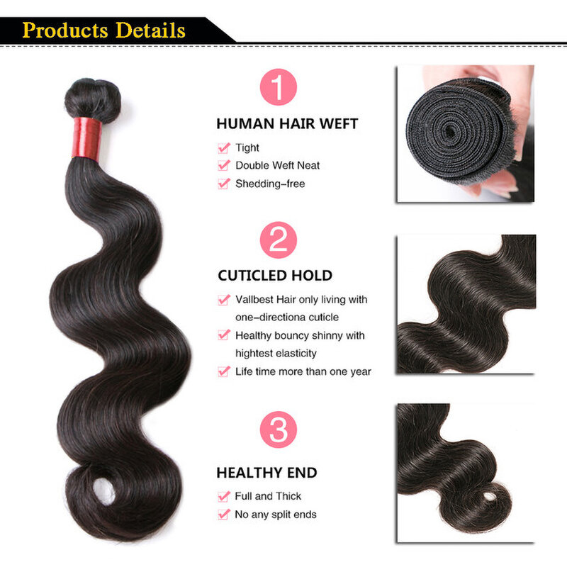 30 40 Inch Body Wave Bundles 3/4 Brazilian Hair Weave Bundles Loose Wave Wet And Wavy Human Hair Bundles Virgin Hair Extensions