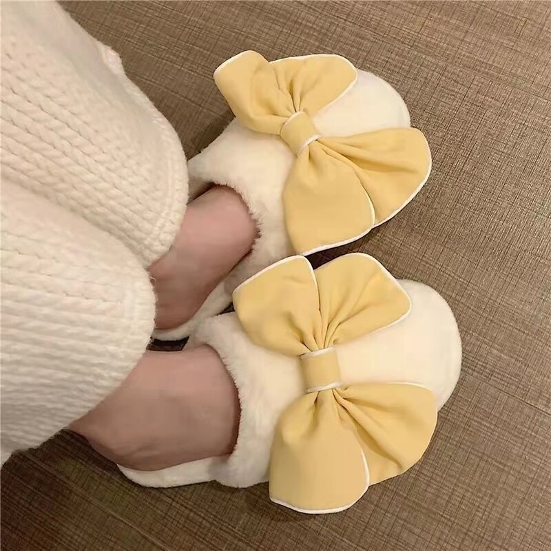 Cotton Slippers Winter Cute Thick Bottom Non-slip Shoes Women Soft Bottom Indoor Home Plush Cotton Slippers Couple Shoes Sapato