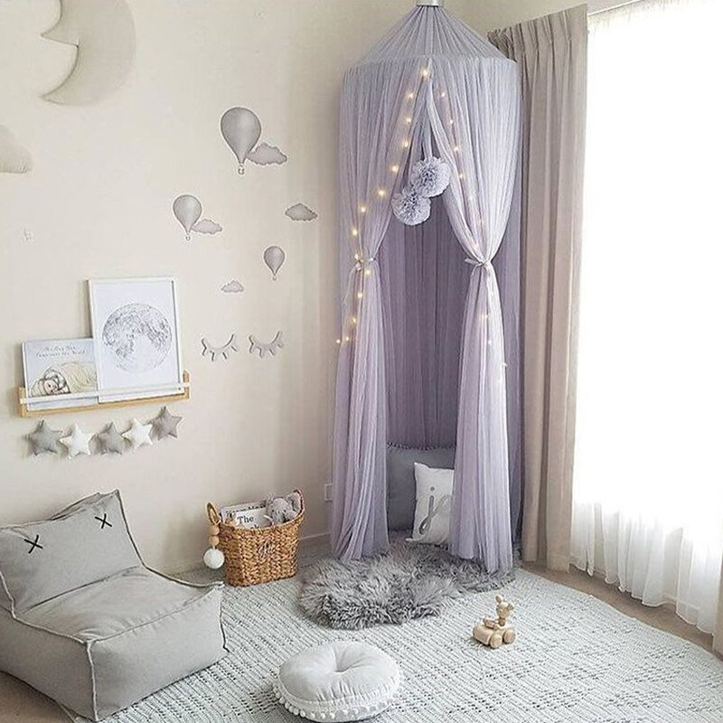 Capa de cama infantil para cama, decoração de quarto para crianças, mosquiteiro, cobertura para cama