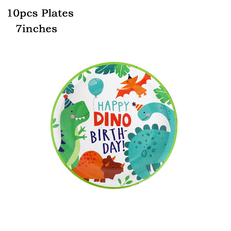 Tema dinossauro meninos favores festa de aniversário decoração descartável conjunto de utensílios de mesa placa de copo selva decoração chá de fraldas suprimentos