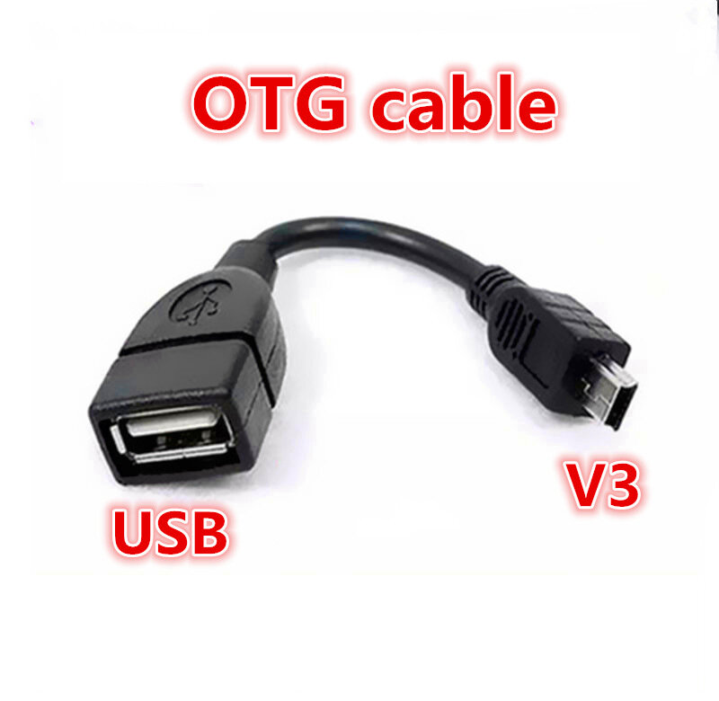 محول كابل USB ذكر 5P OTG V3 ، محول إشارة أنثى إلى USB صغير ، منفذ OTG V3 ، نقل البيانات ، للمركبة ، الصوت ، الجهاز اللوحي ، MP3 ، MP4