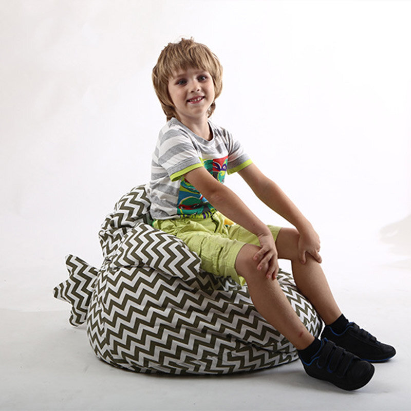 Bolsa de almacenamiento para niños, forma de pollito, Animal relleno, juguete, suave, silla