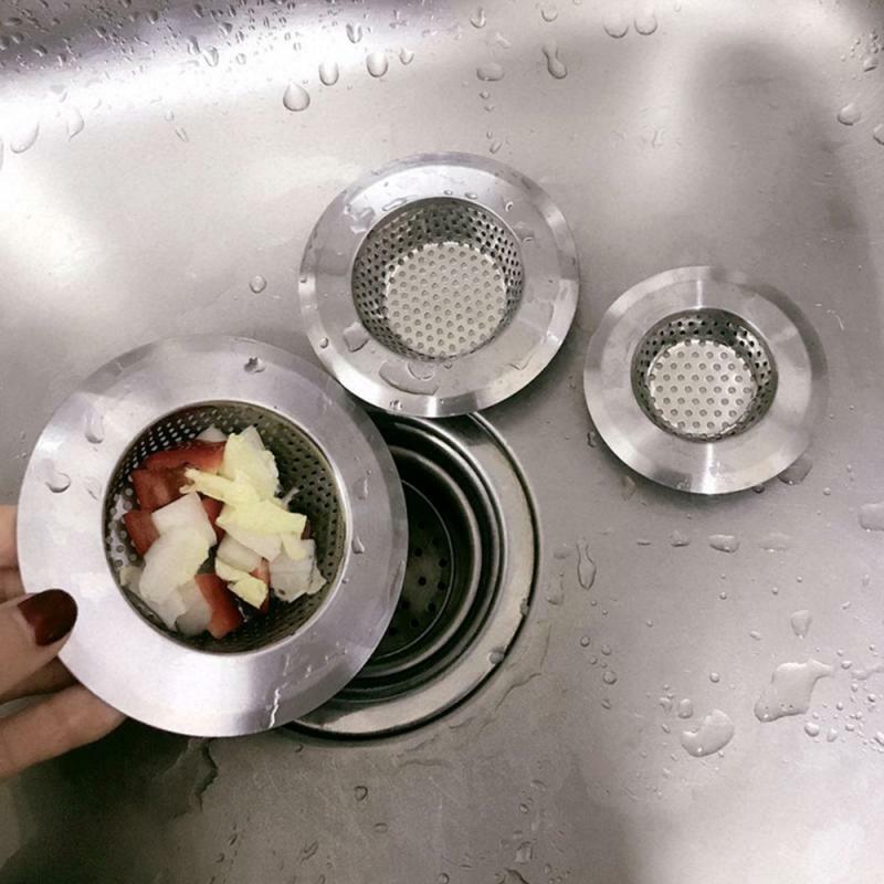 สแตนเลสสตีลกรองท่อระบายน้ำOutfallกรองSink FilterผมEท่อระบายน้ำOutfallกรองอ่างล้างจานห้องครัวอุปกรณ์เสริ...