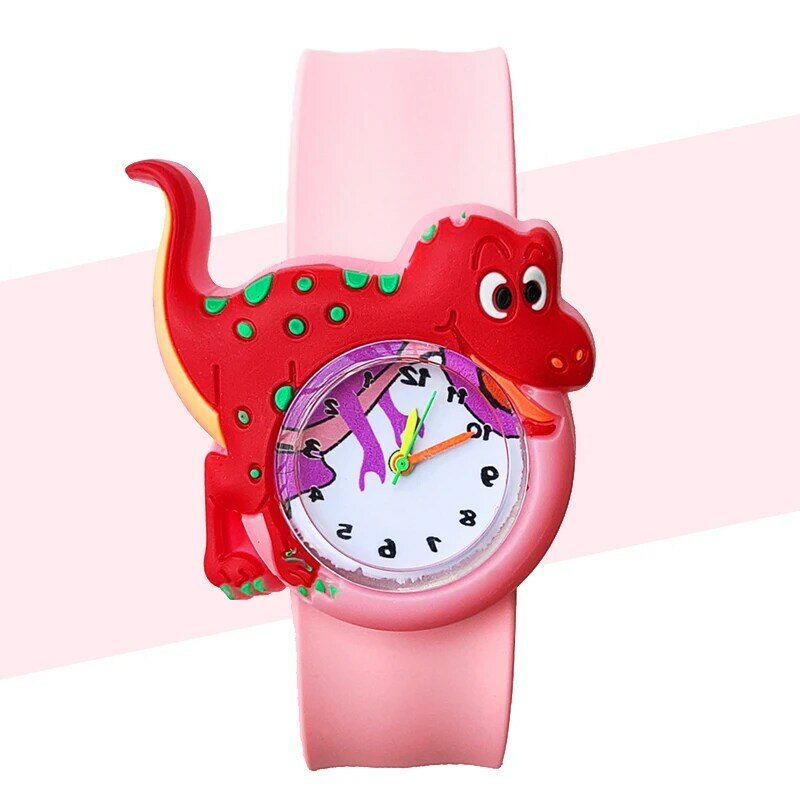 Reloj de cuarzo de dibujos animados para niños y niñas, cronógrafo de marca a la moda, con diseño de León, dinosaurio, para estudiantes, nuevo