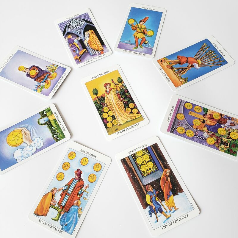 2020 heißer Verkauf Englisch spanisch Reiter Warten Tarot Karten Fabrik Hergestellt oracle karte Bord Spiel 78 Teile/satz