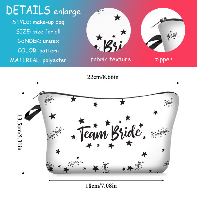 Travel Organizer Bag Cosmetic Bag Bride Makeup Cosmetic Gift Bag Pouch case print toiletry bag Portable Beauty Wash Bag