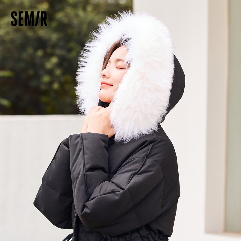 Зимнее плотное пальто SEMIR, женские теплые модные пальто, черный пуховик с подкладкой, женский пуховик, элегантная одежда на молнии