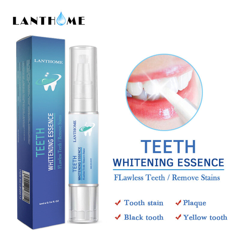 Drop Shipping 4ML Teeth Whitening Pen Gel Tooth Cleaning Pen Brush with Teeth Whitening Strips White Smile Dental Tools