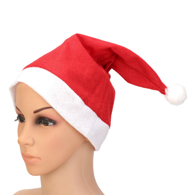 1pc Navidad 신년 크리스마스 모자 어린이 크리스마스 장식 홈 크리스마스 산타 클로스 선물 따뜻한 겨울 모자