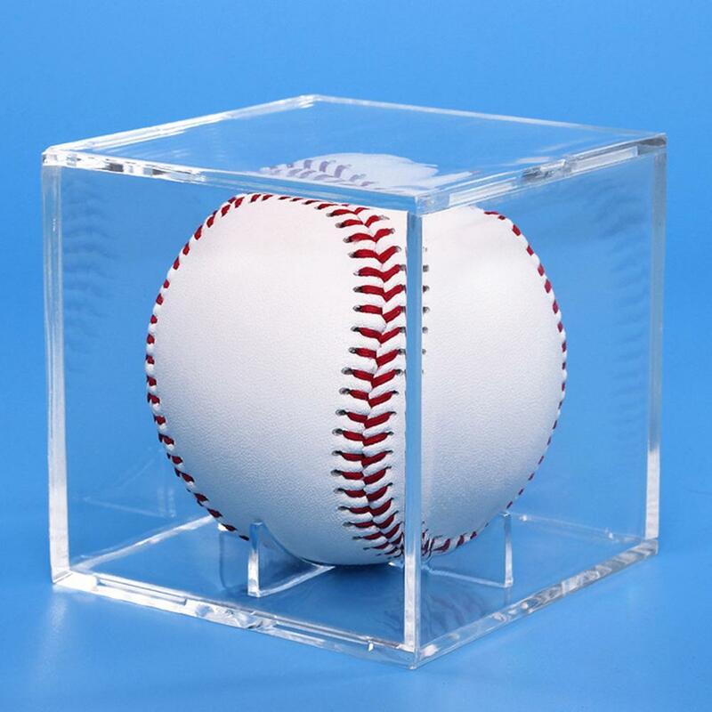 Safe  Long-lasting Baseball Clear Square Holder Durable Baseball Show Box Transparent   Sports Supplies