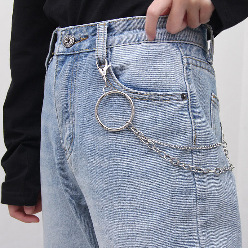 Women Belt Punk Pant Chain Belt Female Hip Hop Tassel Trousers Silver Gold Chain for Pants Woman Cool Metal Chains on Jeans
