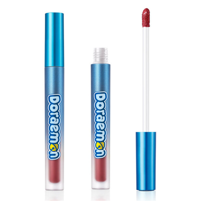 COLORKEY Doraemon Anime Matte Lip Glaze Gloss Liquid Lipstick Moisturizing Lip Makeup Waterproof Long Lasting Lipgloss Cosmetics