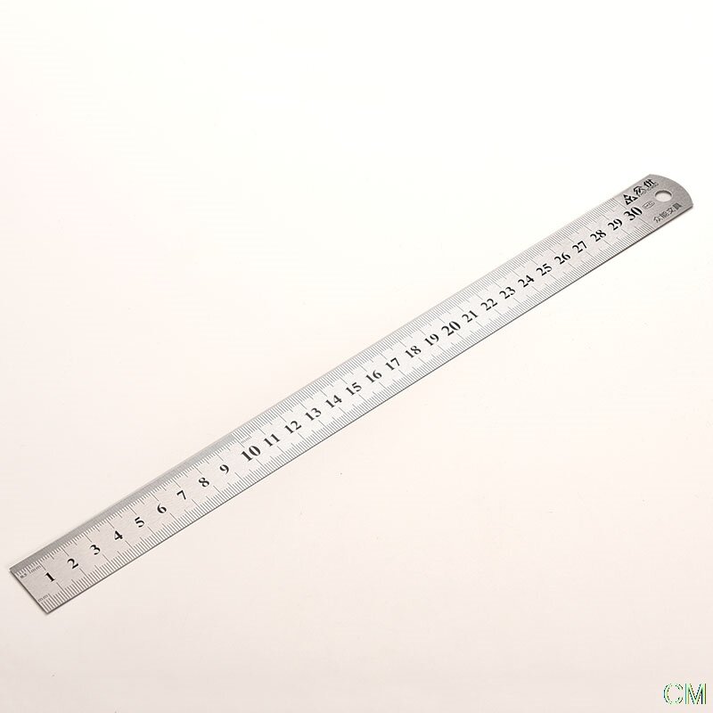 스테인레스 스틸 양면 측정 도구 30cm, 금속 눈금자 미터법 정밀 측정 도구 도매