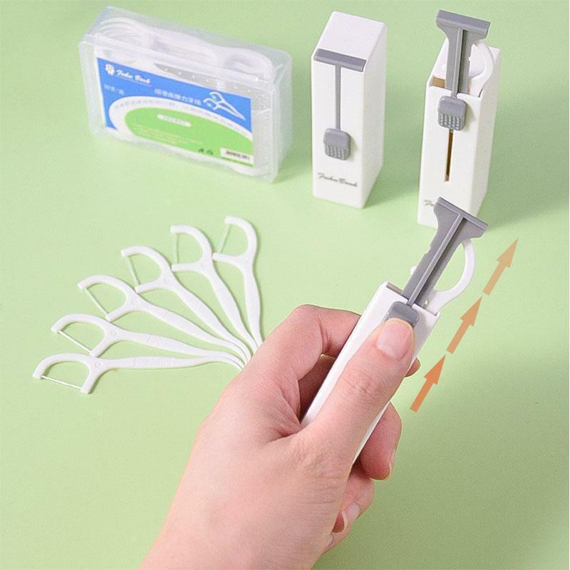 Disposable Dental FlossCleaning Tooth Stick  Floss Pick Interdental Brush Flosser for oral Cleaning Portable Automatic Toothpick