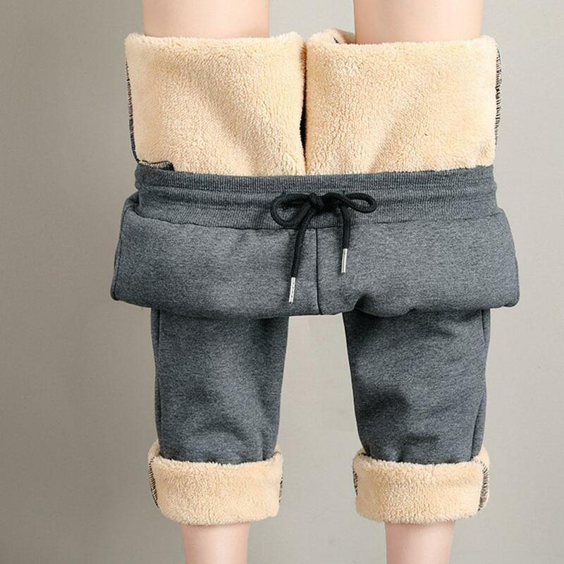 Leggings de inverno feminino cor resistente ao frio leggings calças elásticas alta confortável velo manter quente leggings de cintura o5k3